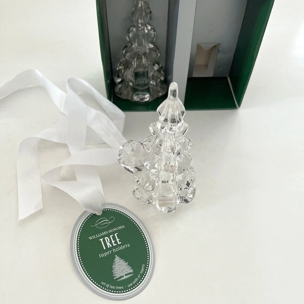WILLIAMS SONOMA CHRISTMAS TREE TAPER HOLDERS